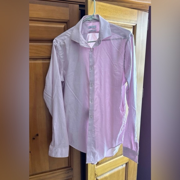 Calvin Klein slim fit non-iron button up shirt. Size 15-1/2.34/35 - Picture 1 of 6